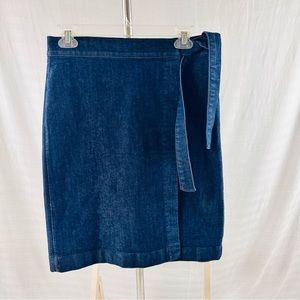 NWT Loft Wrap Denim Jean Skirt Size 6